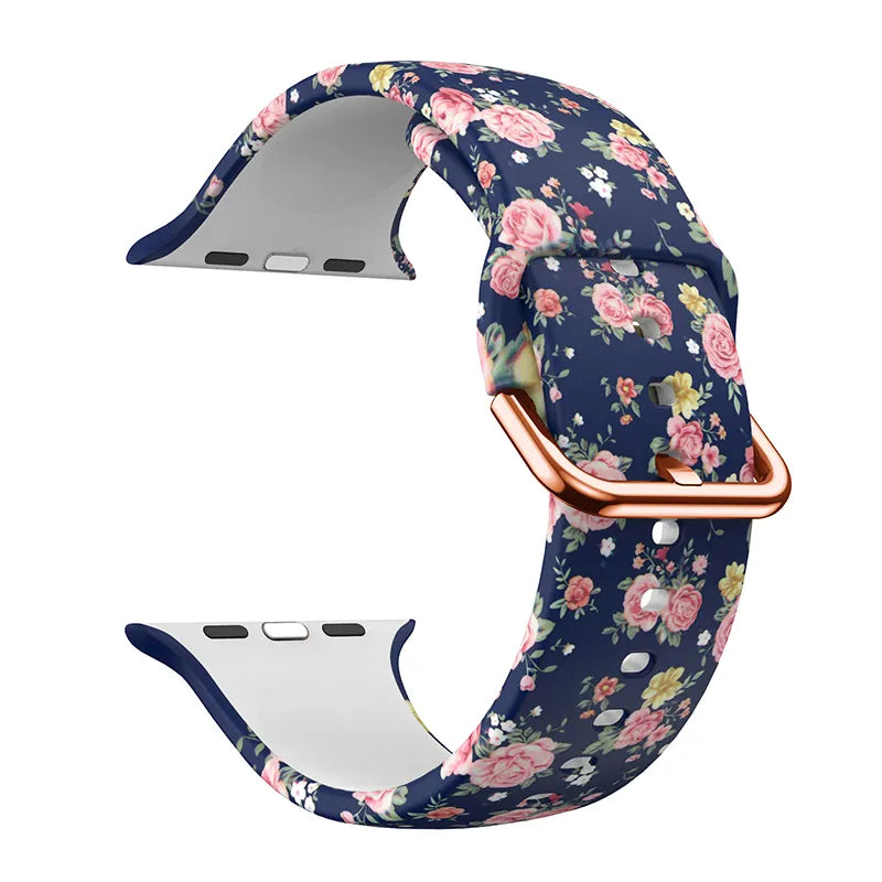 Apple Watch Silicone Printed Design Strap