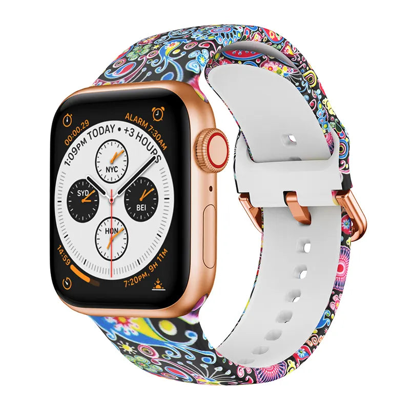 Apple Watch Silicone Printed Design Strap