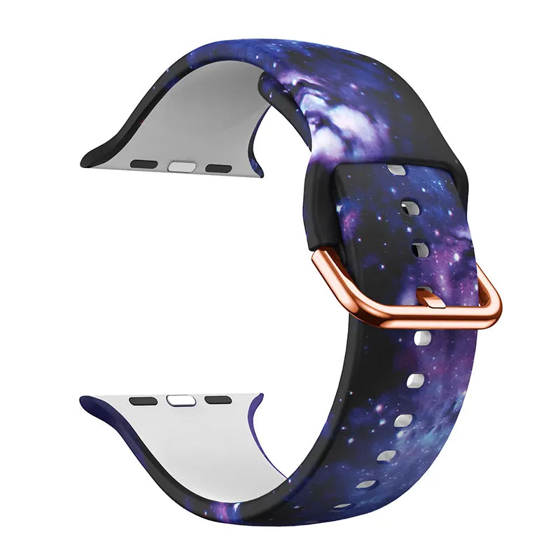 Apple Watch Silicone Printed Design Strap