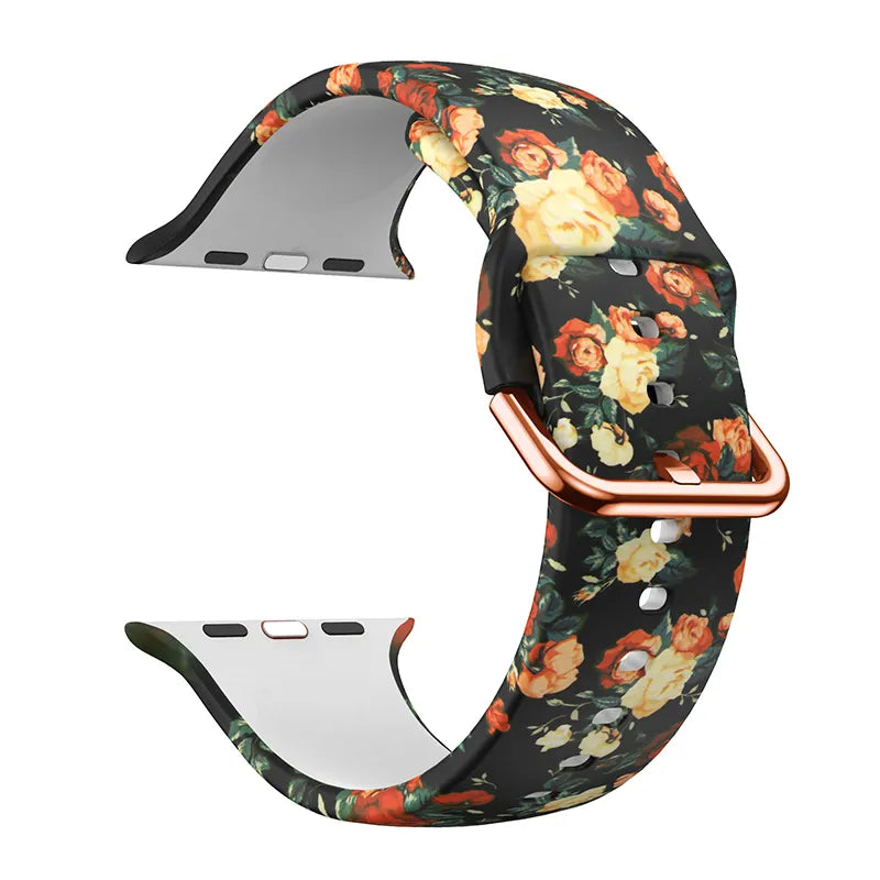 Apple Watch Silicone Printed Design Strap