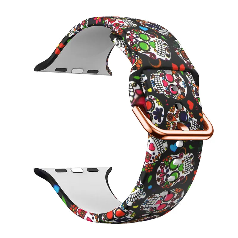 Apple Watch Silicone Printed Design Strap