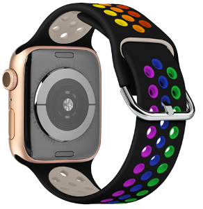 Apple Watch Rainbow Dual Colour Silicone Band