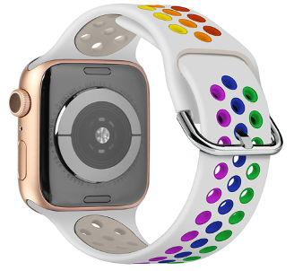 Apple Watch Rainbow Dual Colour Silicone Band